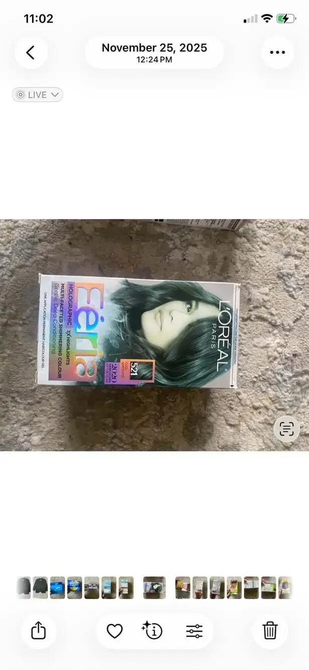 L'Oreal Paris Feria Multi-Faceted Shimmering Permanent Hair Color, 521 Cool Amet